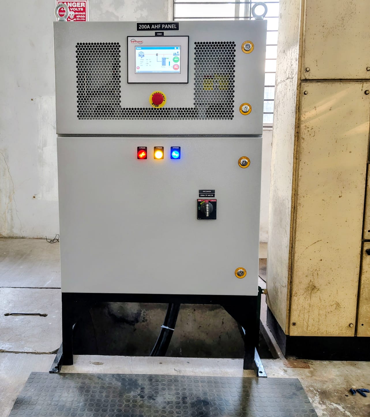 MicroBheem floor-standing cabinet with four rack modules