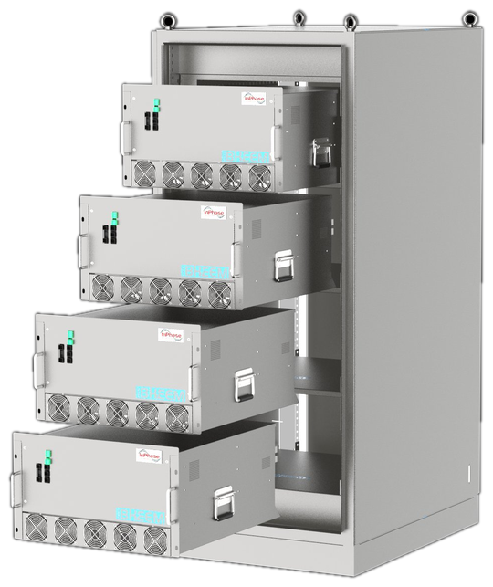 MicroBheem SVG+ enhanced static var generator rack module — right angle view